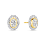 Oval Étoile Jackets Earring ABE-226-LGD-4  - Abtin & Co.