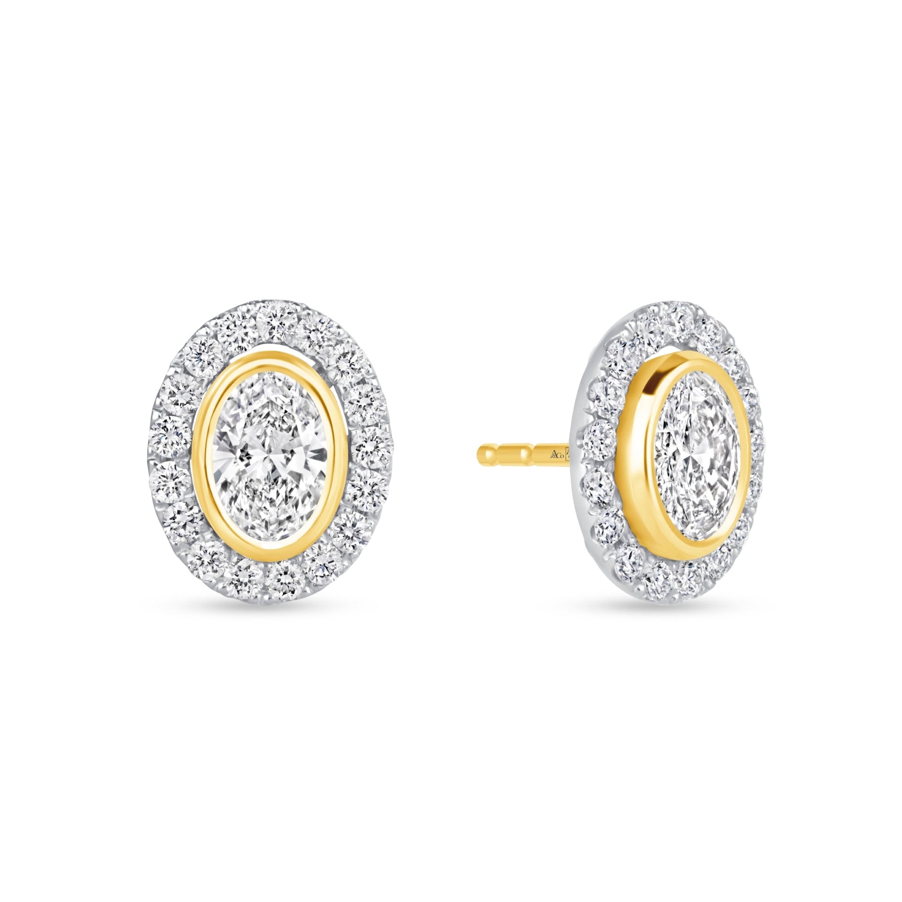Oval Étoile Jackets Earring ABE-226-LGD-4  - Abtin & Co.