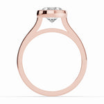 Oval Lumière Bezel Solitaire Ring ABER-103-OV-LGD-11  - Abtin & Co.