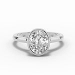 Oval Lumière Bezel Solitaire Ring ABER-103-OV-LGD-6  - Abtin & Co.