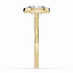 Oval Lumière Bezel Solitaire Ring ABER-103-OV-LGD-1  - Abtin & Co.