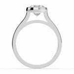 Oval Lumière Bezel Solitaire Ring ABER-103-OV-LGD-6  - Abtin & Co.