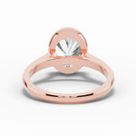 Oval Lumière Bezel Solitaire Ring ABER-103-OV-LGD-11  - Abtin & Co.