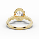 Oval Lumière Bezel Solitaire Ring ABER-103-OV-LGD-1  - Abtin & Co.