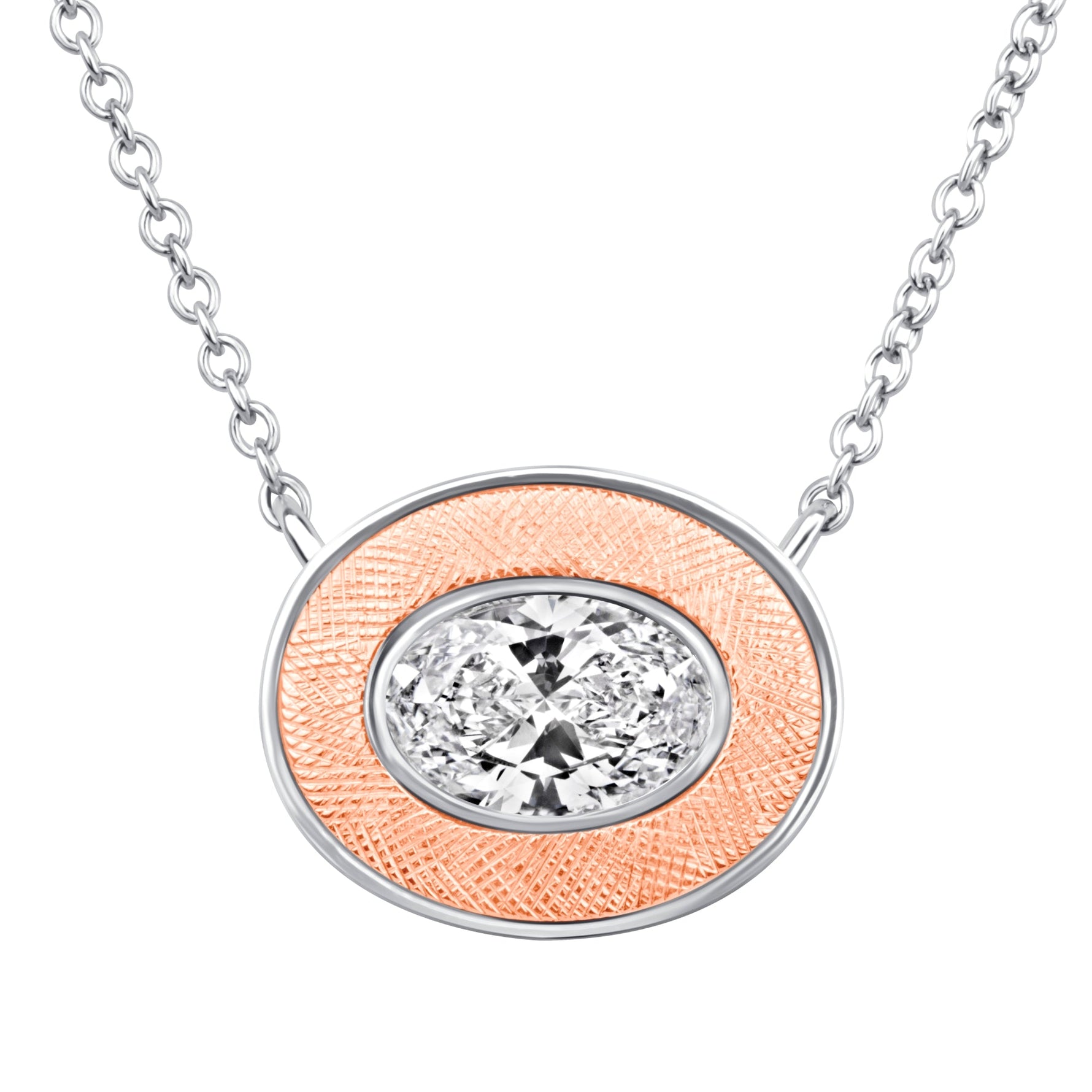 Oval Lumina Medallion Pendant Pendant ABP-245-LGD-7  - Abtin & Co.