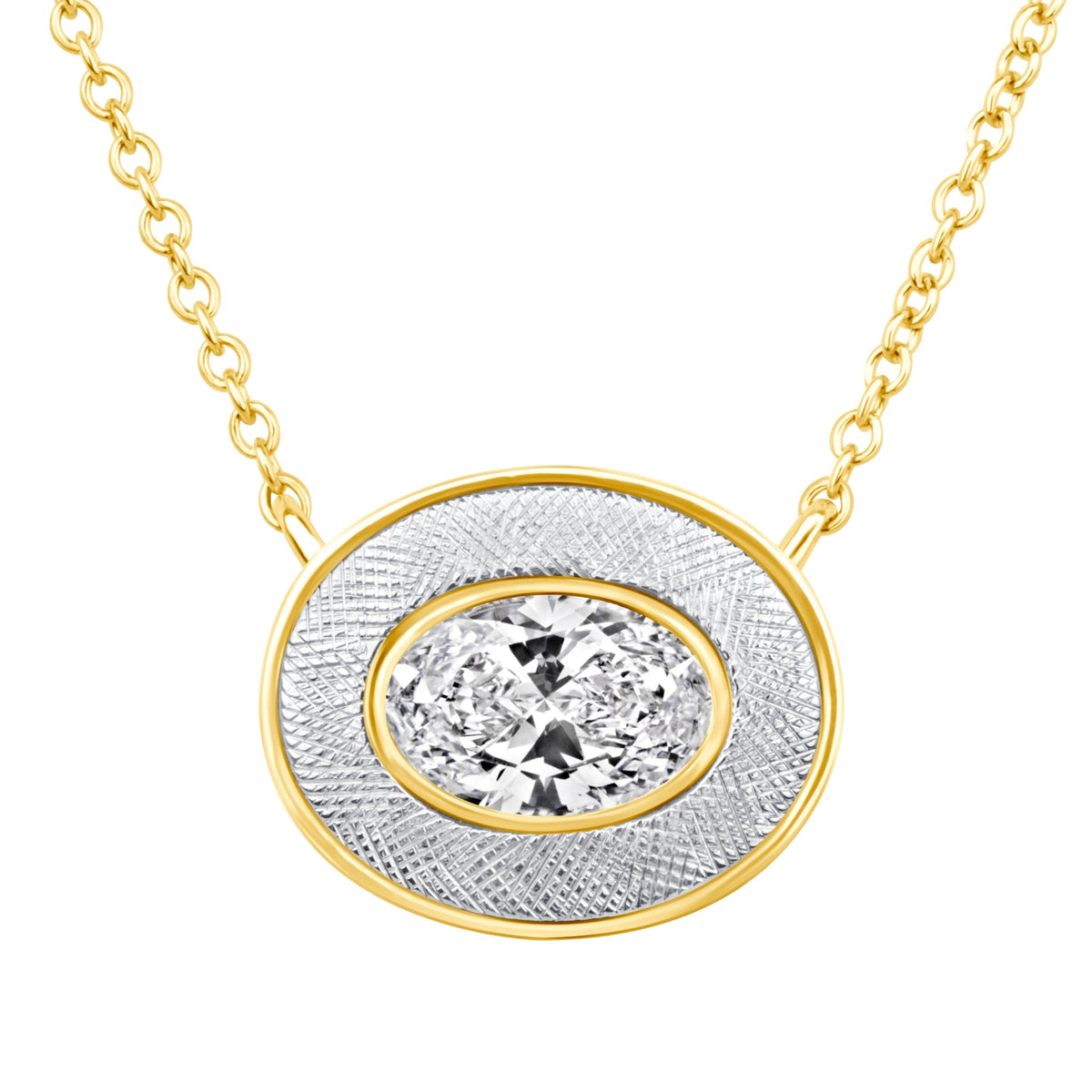 Oval Lumina Medallion Pendant Pendant ABP-245-LGD-4  - Abtin & Co.