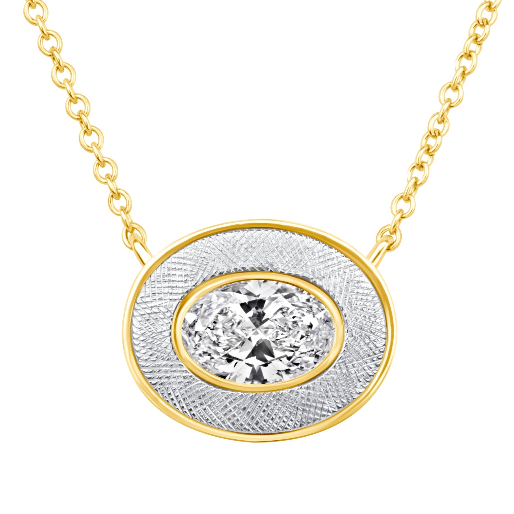 Oval Lumina Medallion Pendant Pendant ABP-245-LGD-4  - Abtin & Co.