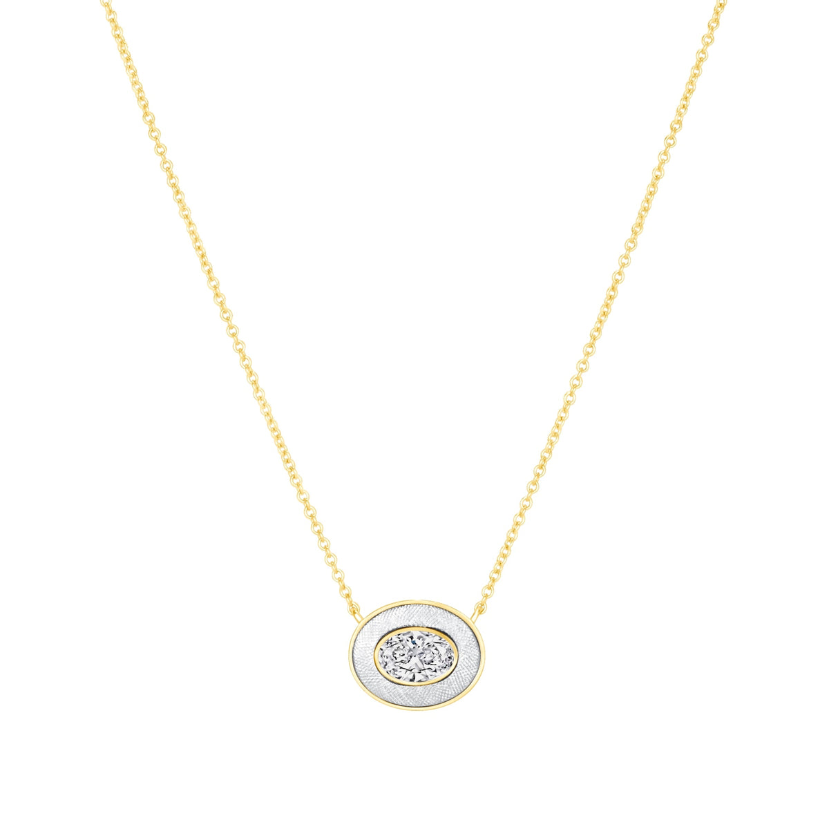 Oval Lumina Medallion Pendant Pendant ABP-245-LGD-4  - Abtin & Co.