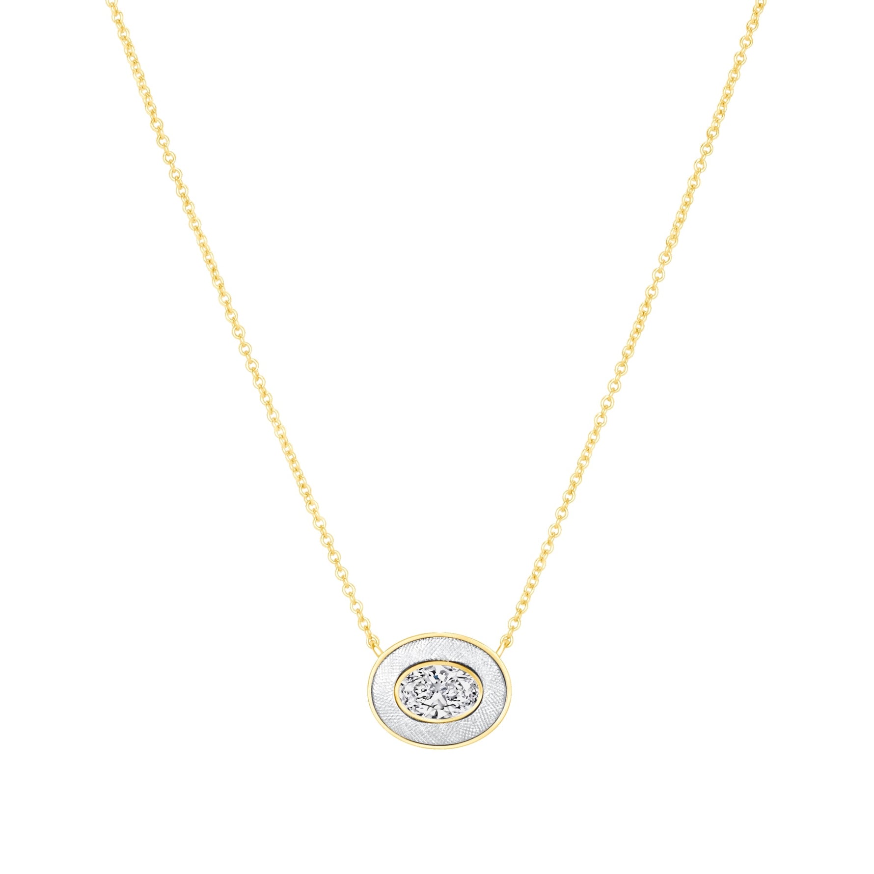 Oval Lumina Medallion Pendant Pendant ABP-245-LGD-4  - Abtin & Co.