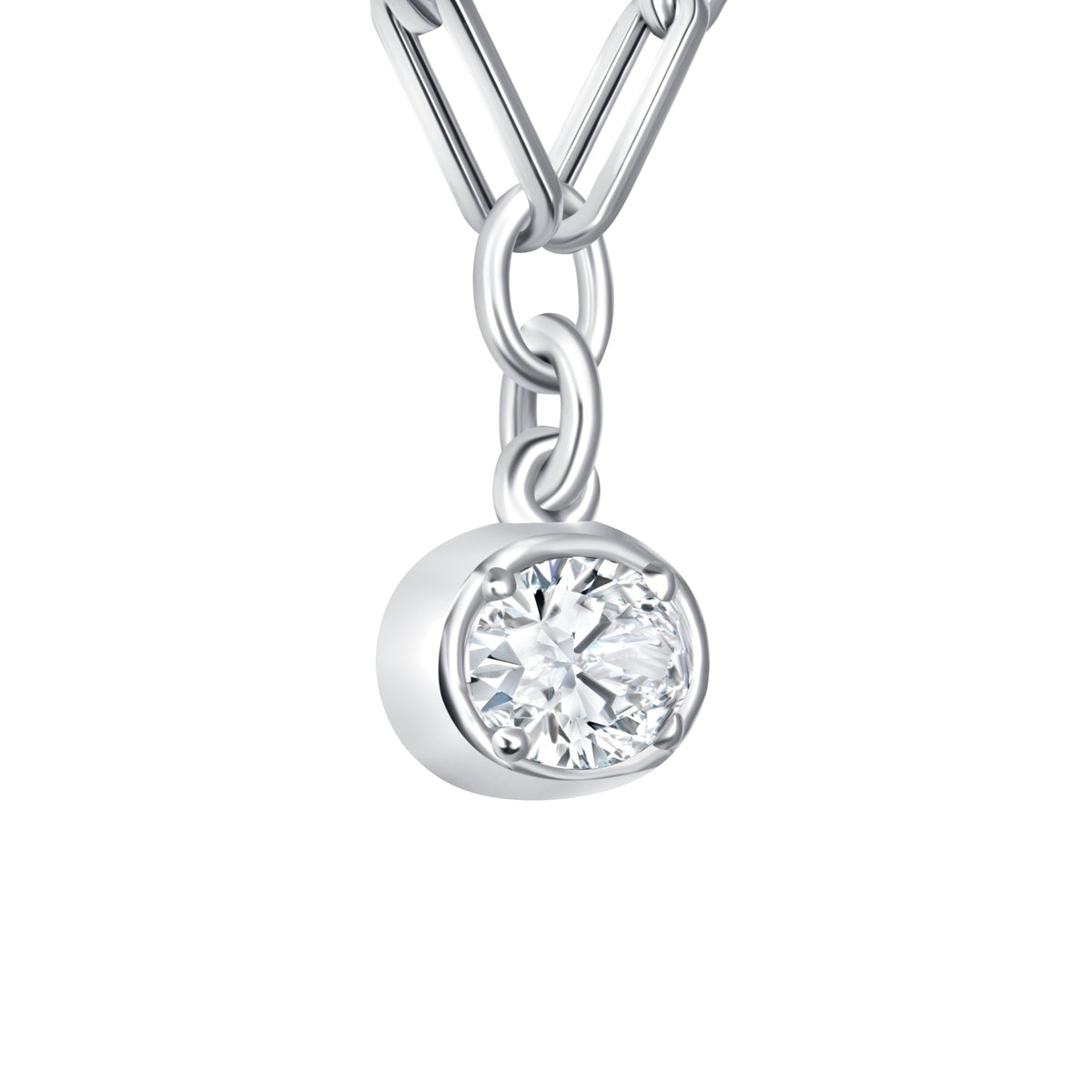 Oval Lustra Bezel Pendant Pendant ABP-231-LGD-4  - Abtin & Co.
