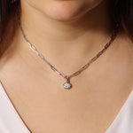 Oval Lustra Bezel Pendant Pendant ABP-231-LGD-1  - Abtin & Co.