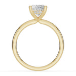 Oval Lustre Hidden Halo Solitaire Ring ABER-101-OV-LGD-1  - Abtin & Co.