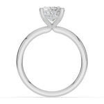 Oval Lustre Hidden Halo Solitaire Ring ABER-101-OV-LGD-6  - Abtin & Co.