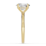 Oval Lustre Hidden Halo Solitaire Ring ABER-101-OV-LGD-1  - Abtin & Co.