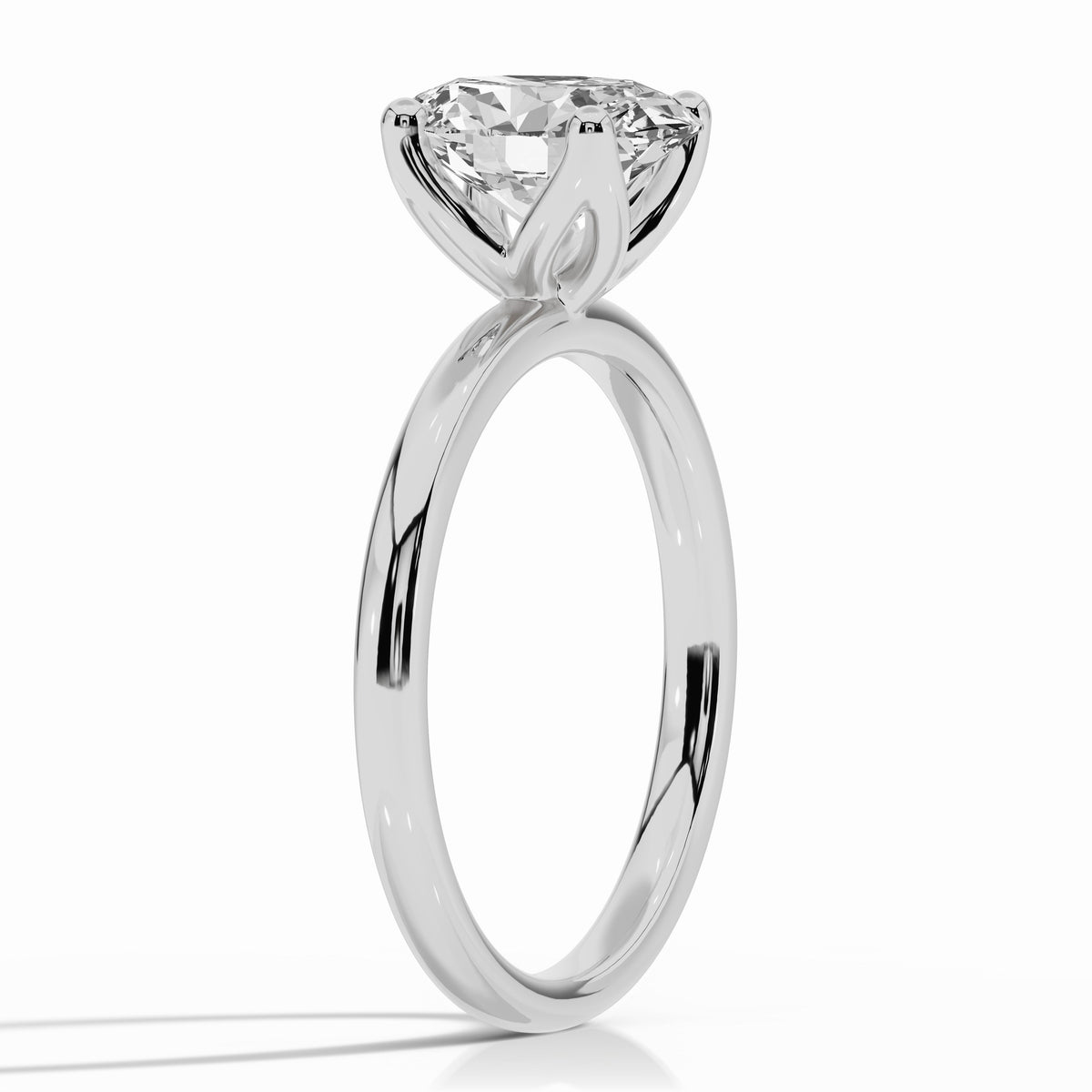 Oval Lustre Solitaire Ring ABER-100-OV-LGD-6  - Abtin & Co.