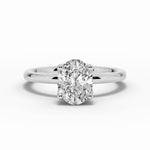 Oval Lustre Solitaire Ring ABER-100-OV-LGD-6  - Abtin & Co.