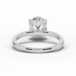 Oval Lustre Solitaire Ring ABER-100-OV-LGD-6  - Abtin & Co.