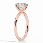 Oval Lustre Solitaire Ring ABER-100-OV-LGD-11  - Abtin & Co.