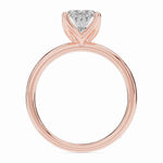 Oval Lustre Solitaire Ring ABER-100-OV-LGD-11  - Abtin & Co.