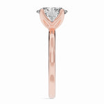 Oval Lustre Solitaire Ring ABER-100-OV-LGD-11  - Abtin & Co.