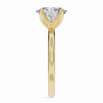 Oval Lustre Solitaire Ring ABER-100-OV-LGD-1  - Abtin & Co.