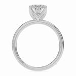 Oval Lustre Solitaire Ring ABER-100-OV-LGD-6  - Abtin & Co.