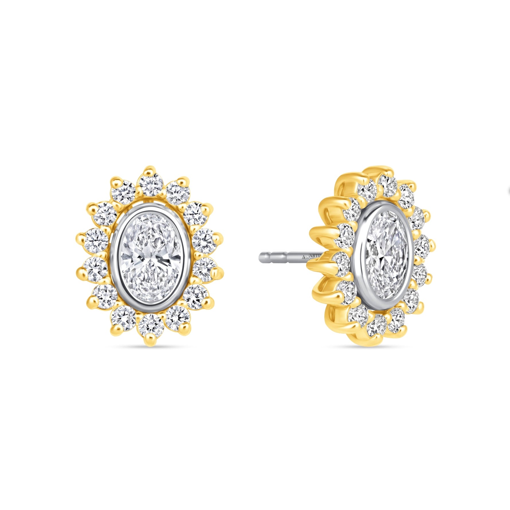 Oval Majesté Jackets Earring ABE-222-LGD-1  - Abtin & Co.