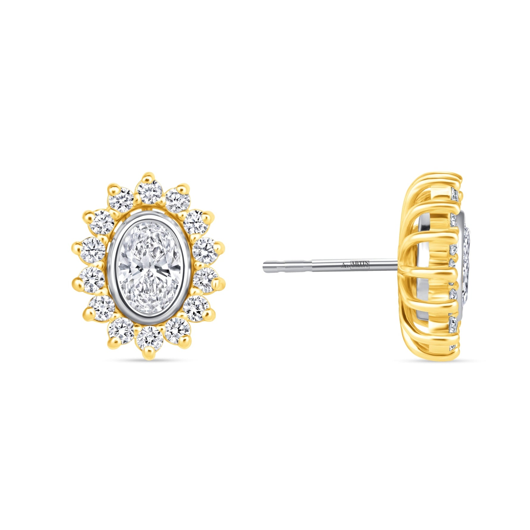 Oval Majesté Jackets Earring ABE-222-LGD-7  - Abtin & Co.