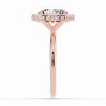 Oval Nova Halo Engagement Ring Ring ABER-108-OV-LGD-26  - Abtin & Co.