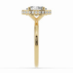 Oval Nova Halo Engagement Ring Ring ABER-108-OV-LGD-16  - Abtin & Co.