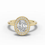 Oval Nova Halo Engagement Ring Ring ABER-108-OV-LGD-16  - Abtin & Co.