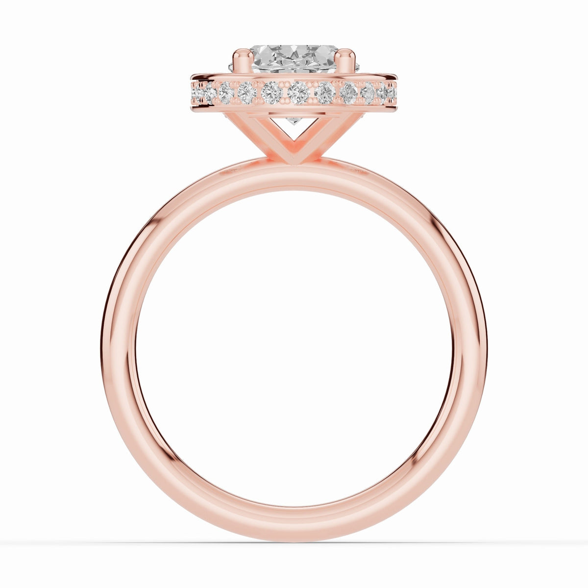 Oval Nova Halo Engagement Ring Ring ABER-108-OV-LGD-26  - Abtin & Co.