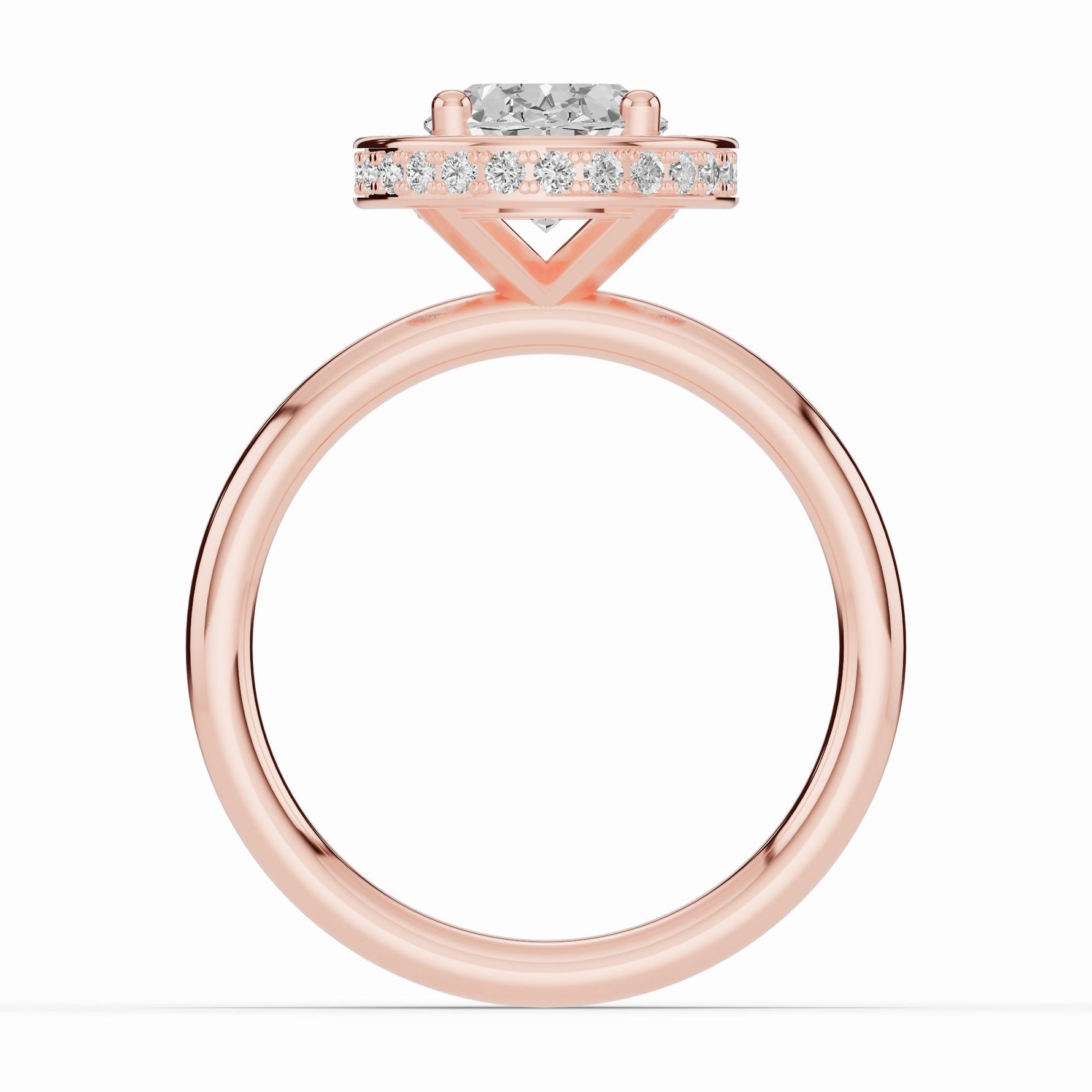 Oval Nova Halo Engagement Ring Ring ABER-108-OV-LGD-26  - Abtin & Co.