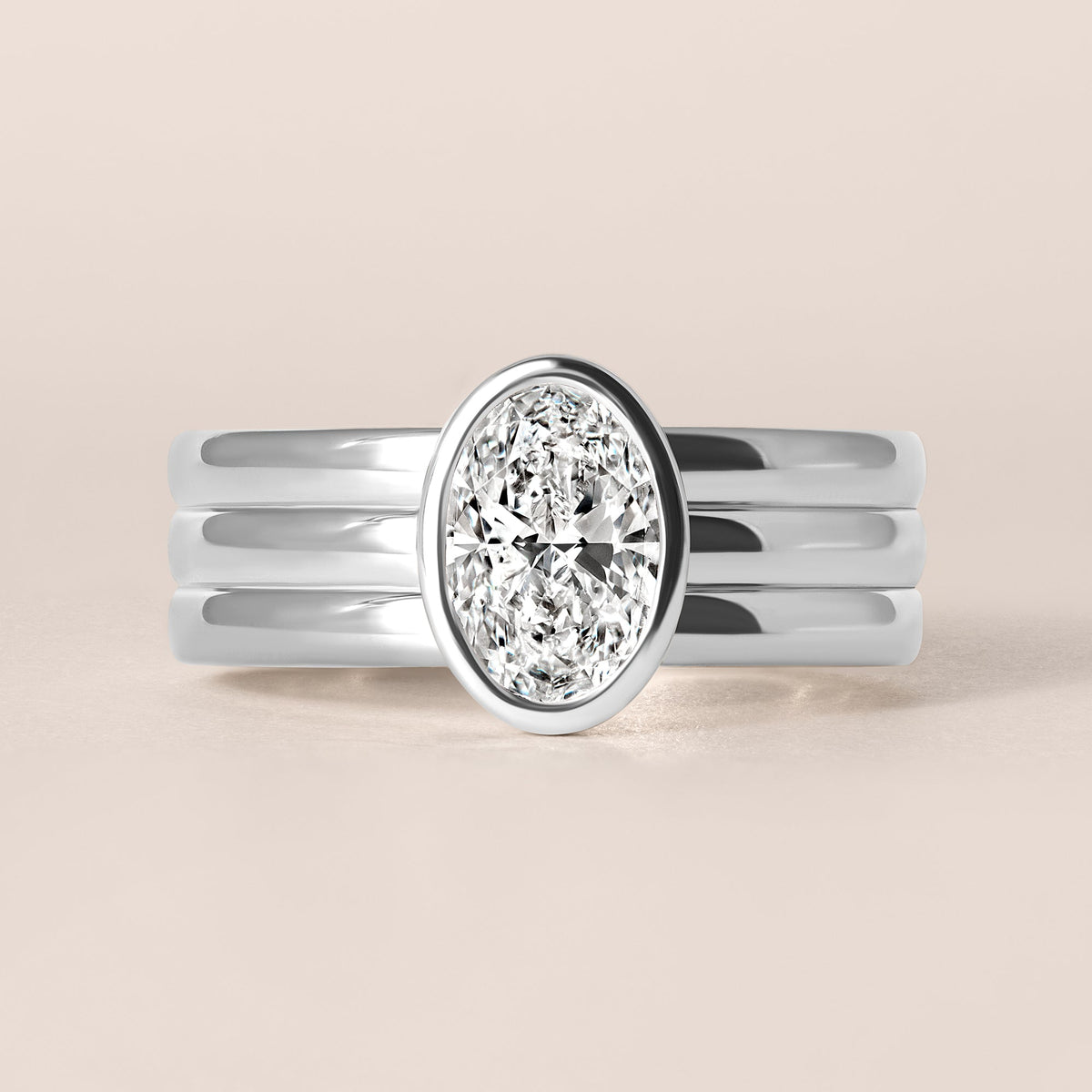 Oval Solenne Engagement Ring Ring ABER-111-OV-LGD-25  - Abtin & Co.