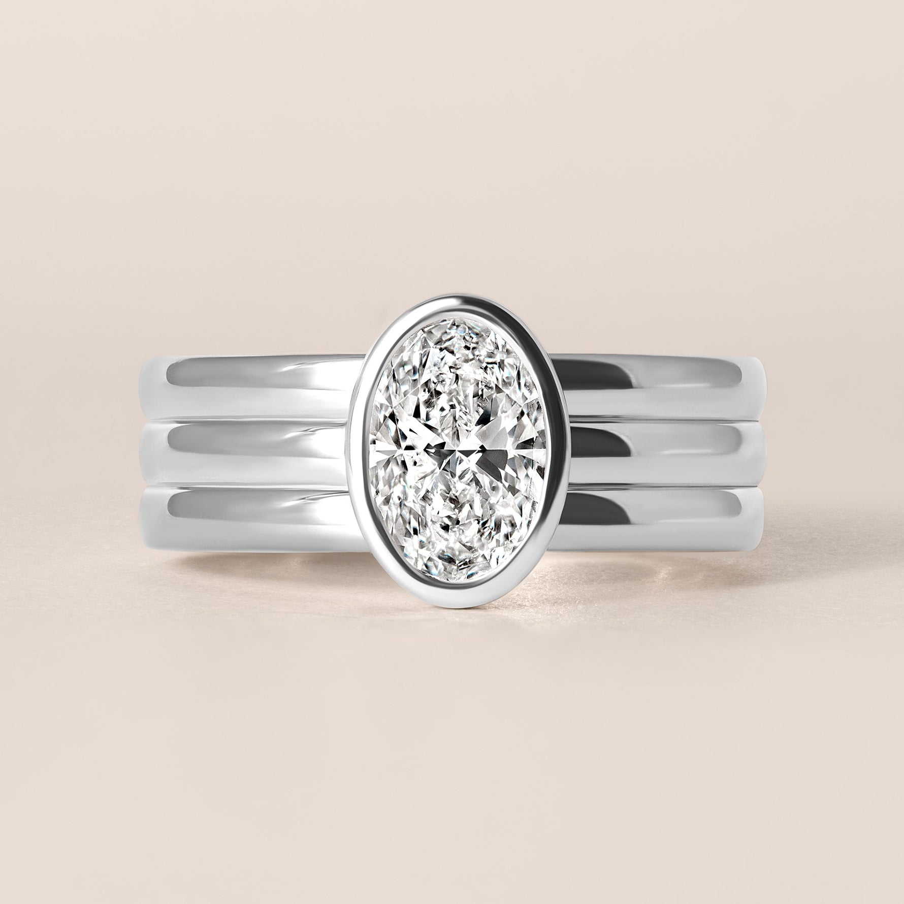 Oval Solenne Engagement Ring Ring ABER-111-OV-LGD-25  - Abtin & Co.