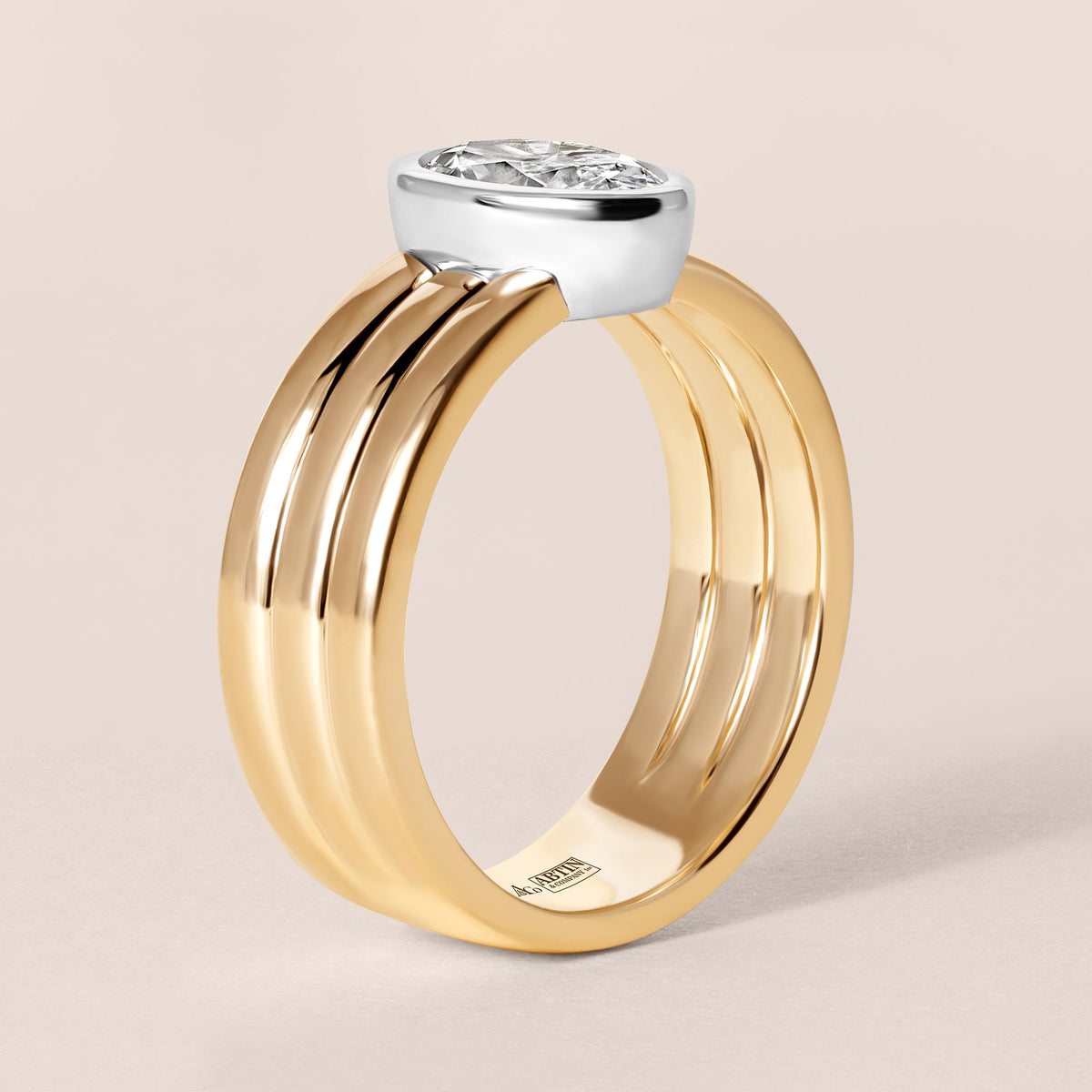 Oval Solenne Engagement Ring Ring ABER-111-OV-LGD-1  - Abtin & Co.