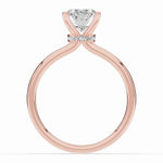Oval Tiara Glow Solitaire Ring ABER-102-OV-LGD-11  - Abtin & Co.