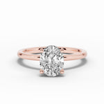Oval Tiara Glow Solitaire Ring ABER-102-OV-LGD-11  - Abtin & Co.