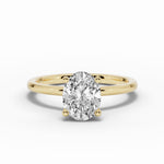 Oval Tiara Glow Solitaire Ring ABER-102-OV-LGD-1  - Abtin & Co.