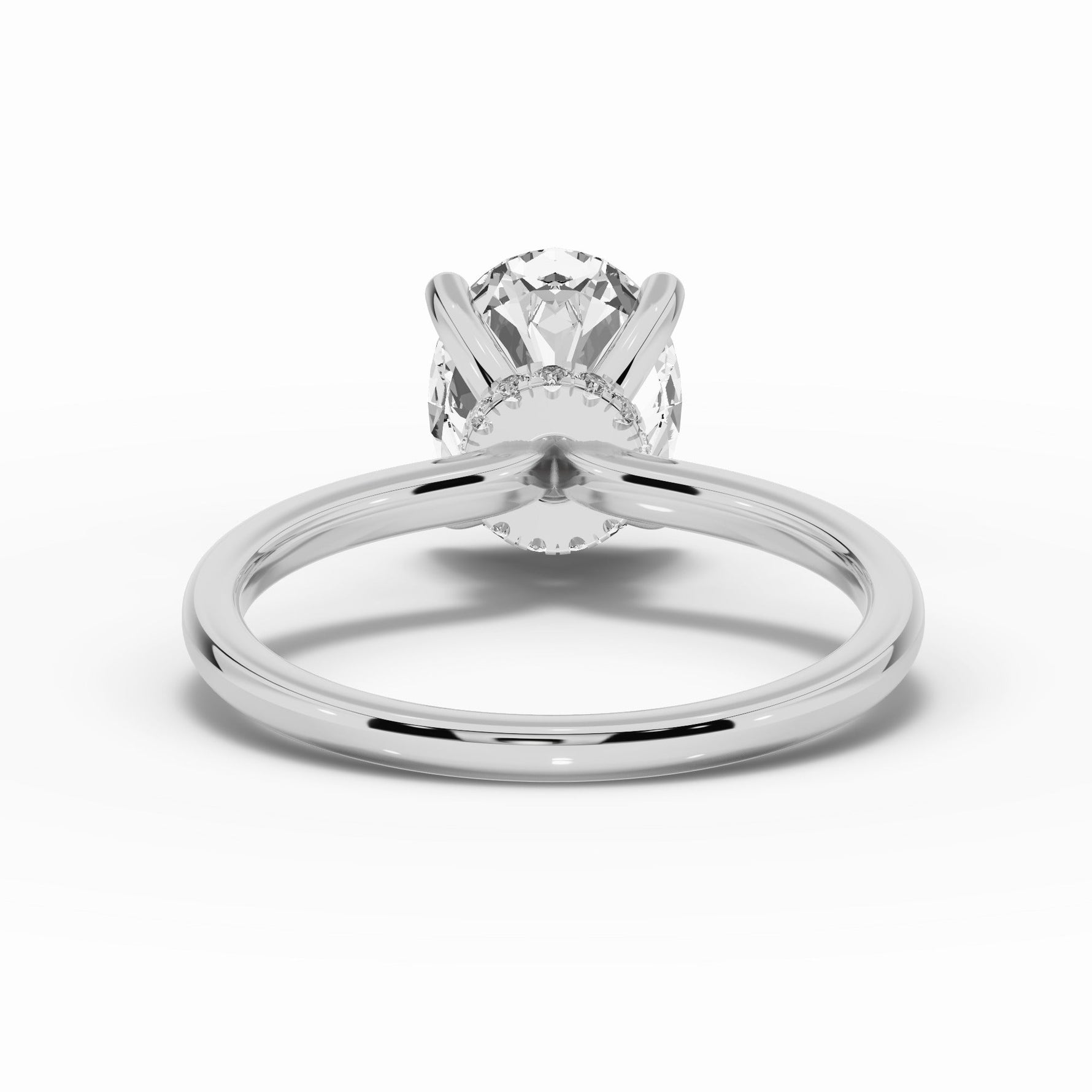 Oval Tiara Glow Solitaire Ring ABER-102-OV-LGD-6  - Abtin & Co.
