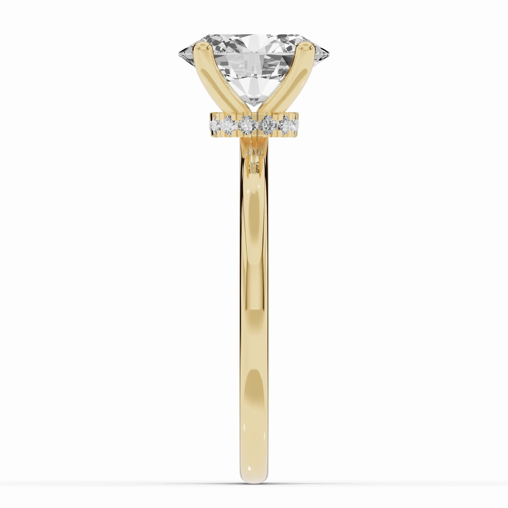 Oval Tiara Glow Solitaire Ring ABER-102-OV-LGD-1  - Abtin & Co.