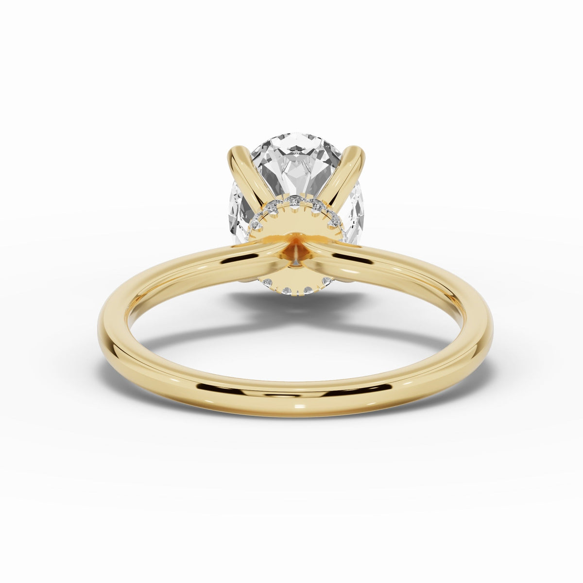 Oval Tiara Glow Solitaire Ring ABER-102-OV-LGD-1  - Abtin & Co.