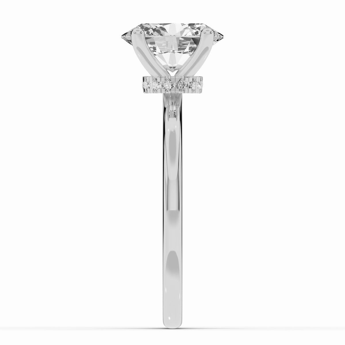 Oval Tiara Glow Solitaire Ring ABER-102-OV-LGD-6  - Abtin & Co.