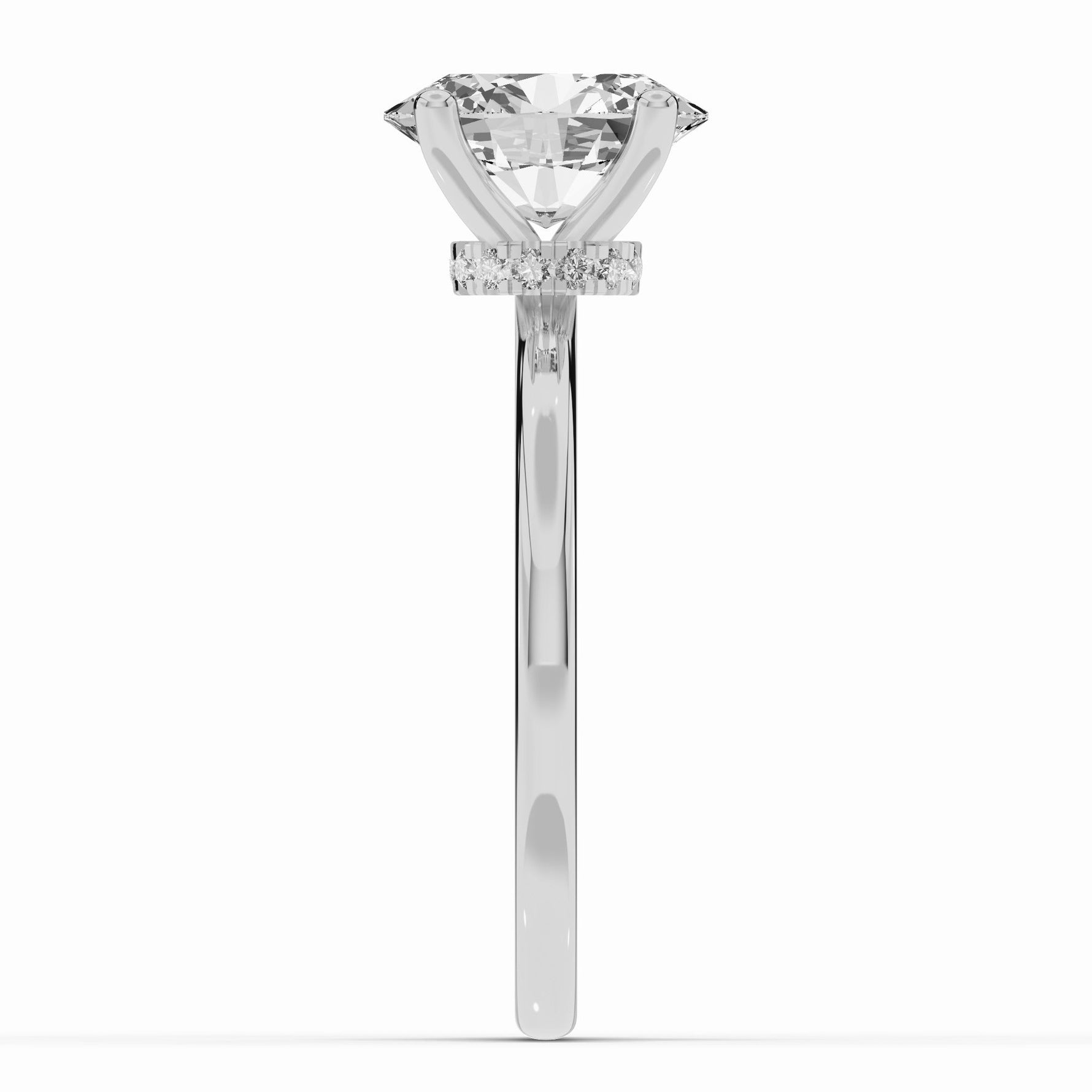 Oval Tiara Glow Solitaire Ring ABER-102-OV-LGD-6  - Abtin & Co.