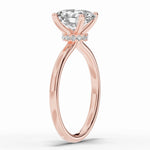 Oval Tiara Glow Solitaire Ring ABER-102-OV-LGD-11  - Abtin & Co.