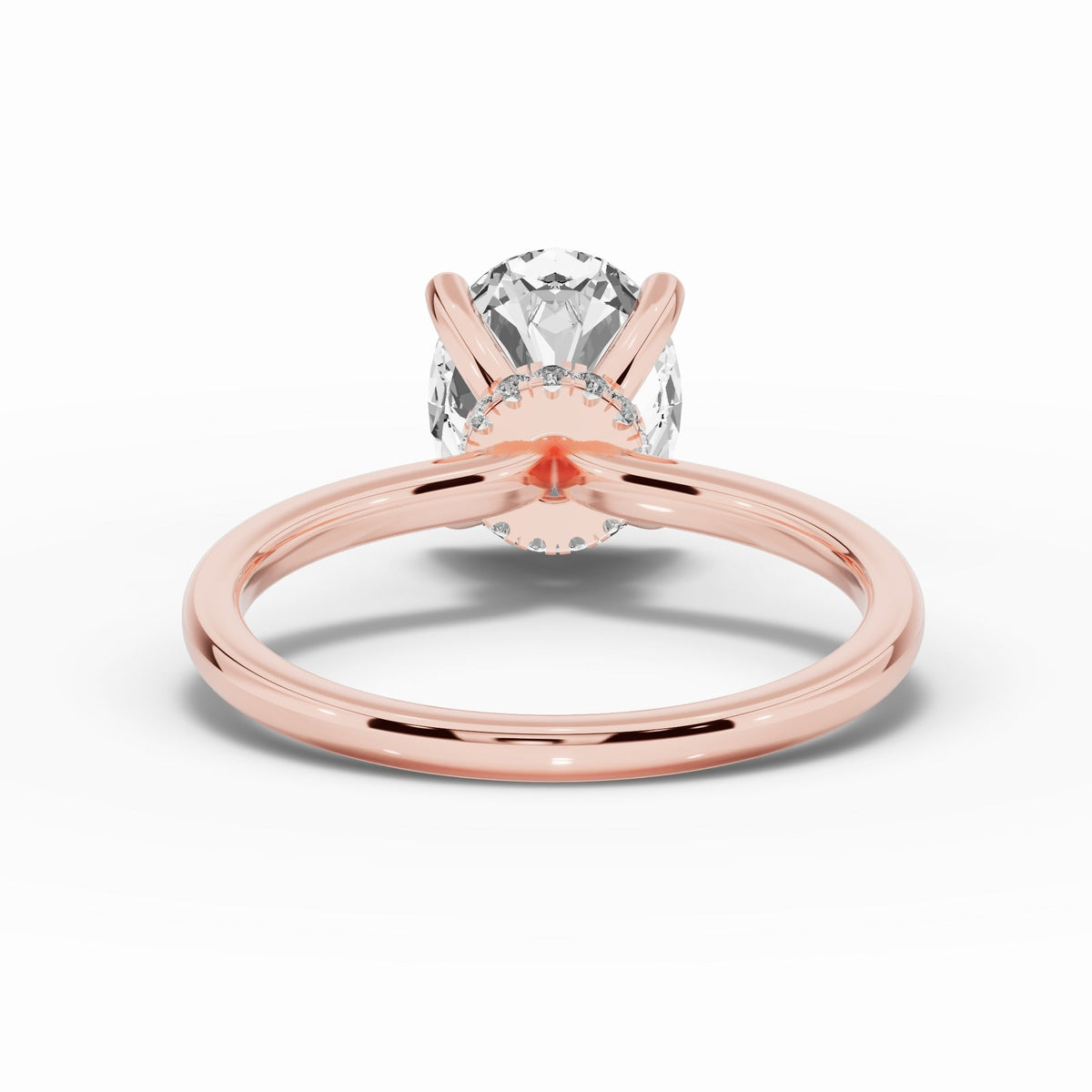 Oval Tiara Glow Solitaire Ring ABER-102-OV-LGD-11  - Abtin & Co.