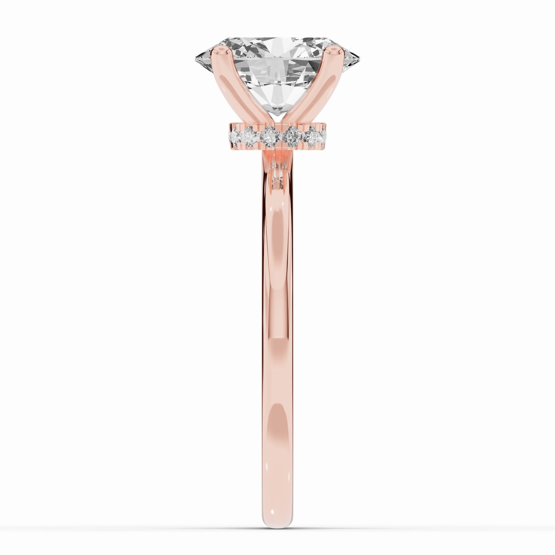 Oval Tiara Glow Solitaire Ring ABER-102-OV-LGD-11  - Abtin & Co.
