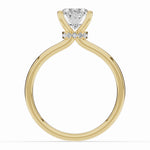 Oval Tiara Glow Solitaire Ring ABER-102-OV-LGD-1  - Abtin & Co.