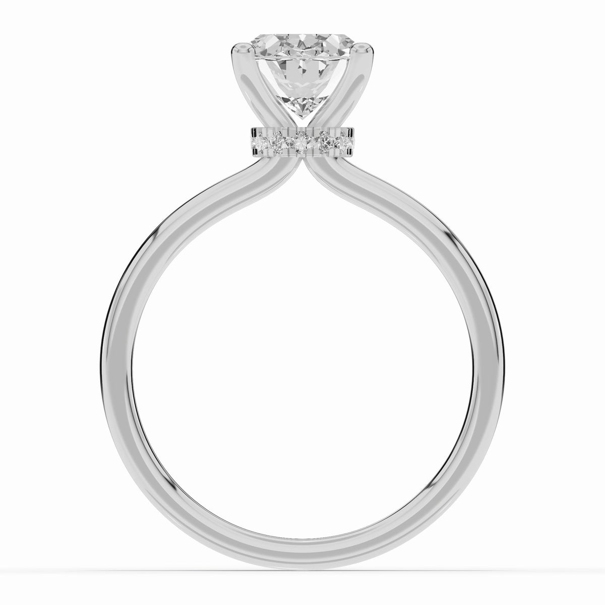 Oval Tiara Glow Solitaire Ring ABER-102-OV-LGD-6  - Abtin & Co.