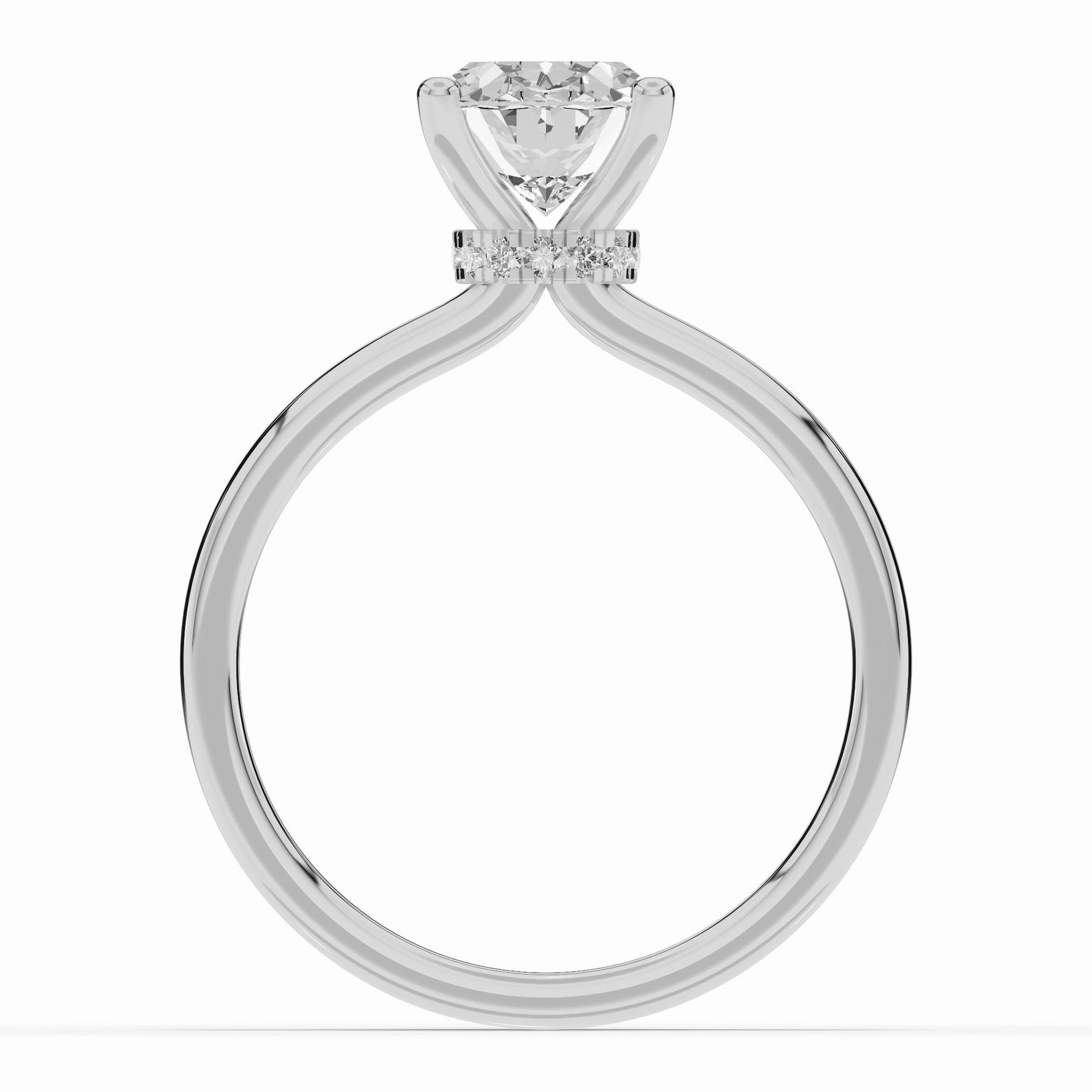 Oval Tiara Glow Solitaire Ring ABER-102-OV-LGD-6  - Abtin & Co.